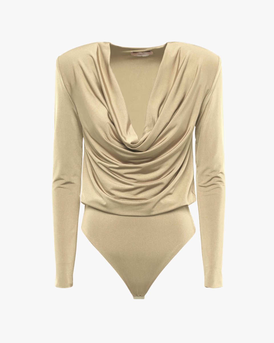 Body con scollo morbido e maniche lunghe in jersey - immagine 4