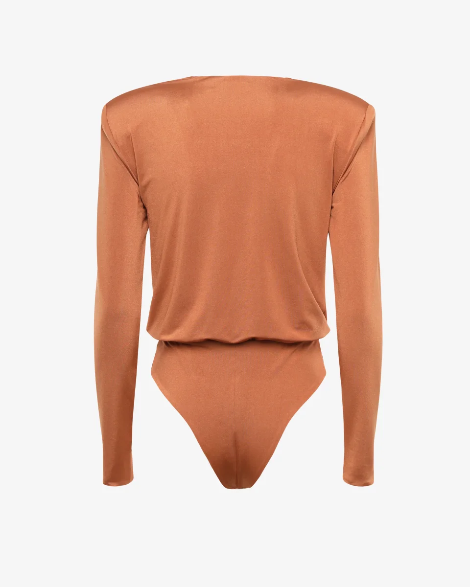 Body con scollo morbido e maniche lunghe in jersey - immagine 5