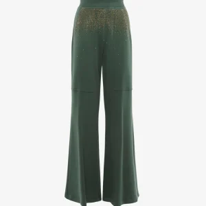 Pantalone di felpa gamba larga e dettagli lurex