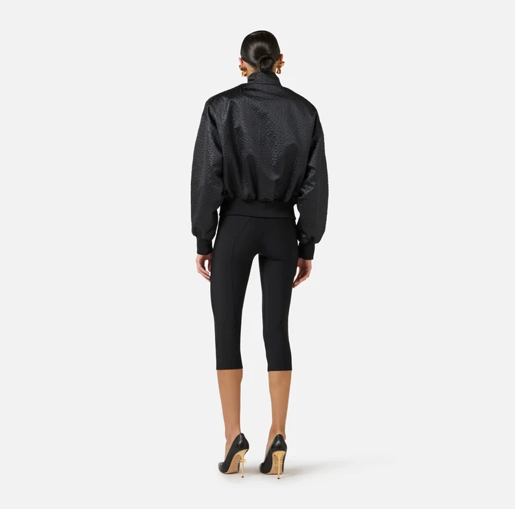 Giubbotto in taffettà con stampa struzzo - immagine 5