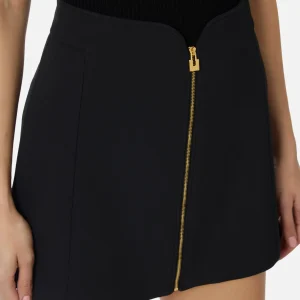 Minigonna in doppio crêpe stretch