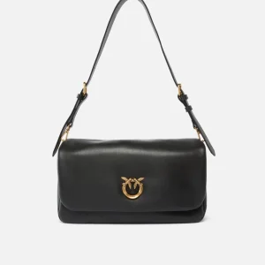 Pochette a tracolla media Love Bag Click Soft Horizontal in pelle