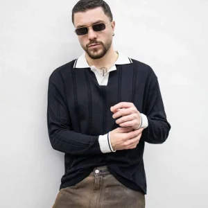 Polo in filo TOKYO a contrasto