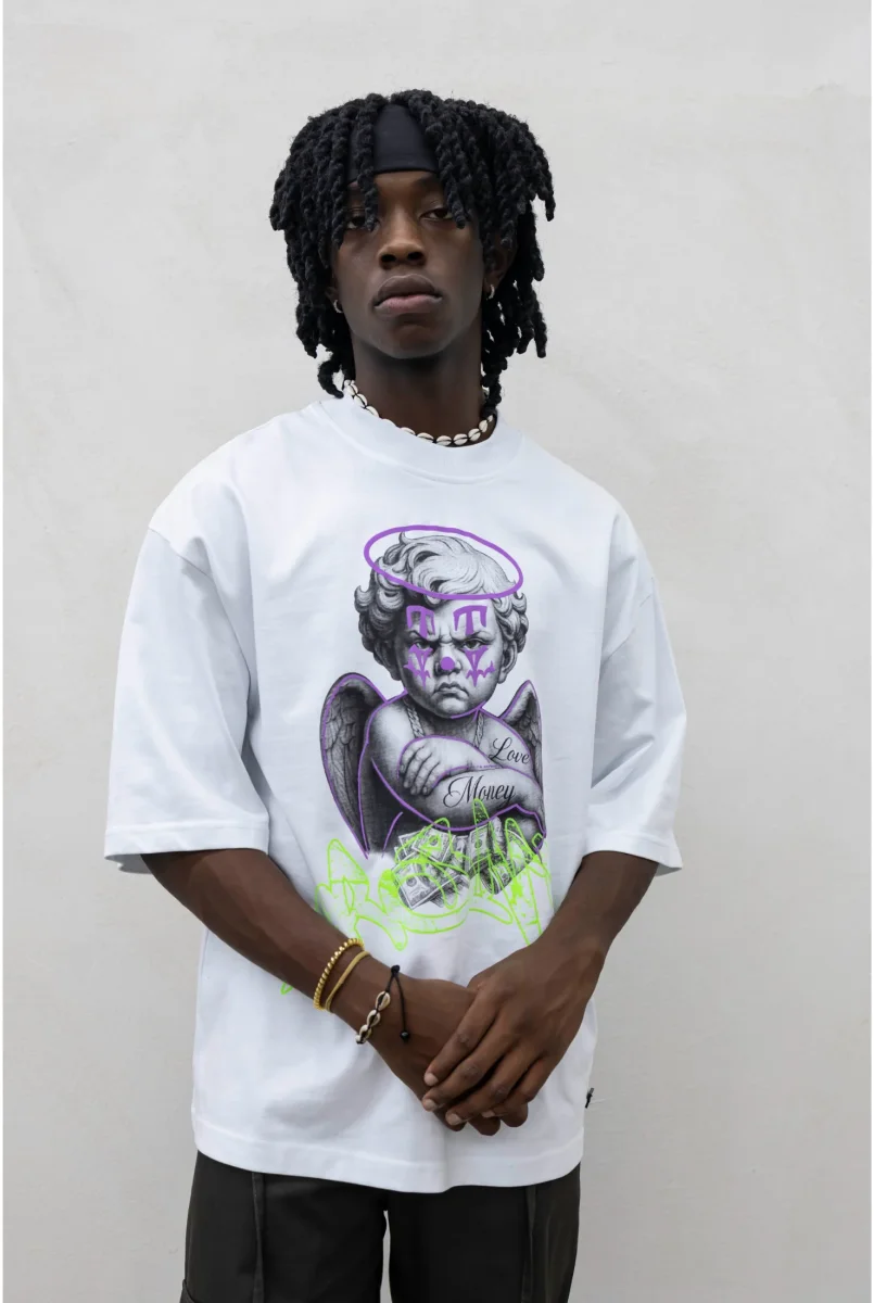 T-shirt PRESENT DAY Angel tattoo - immagine 2