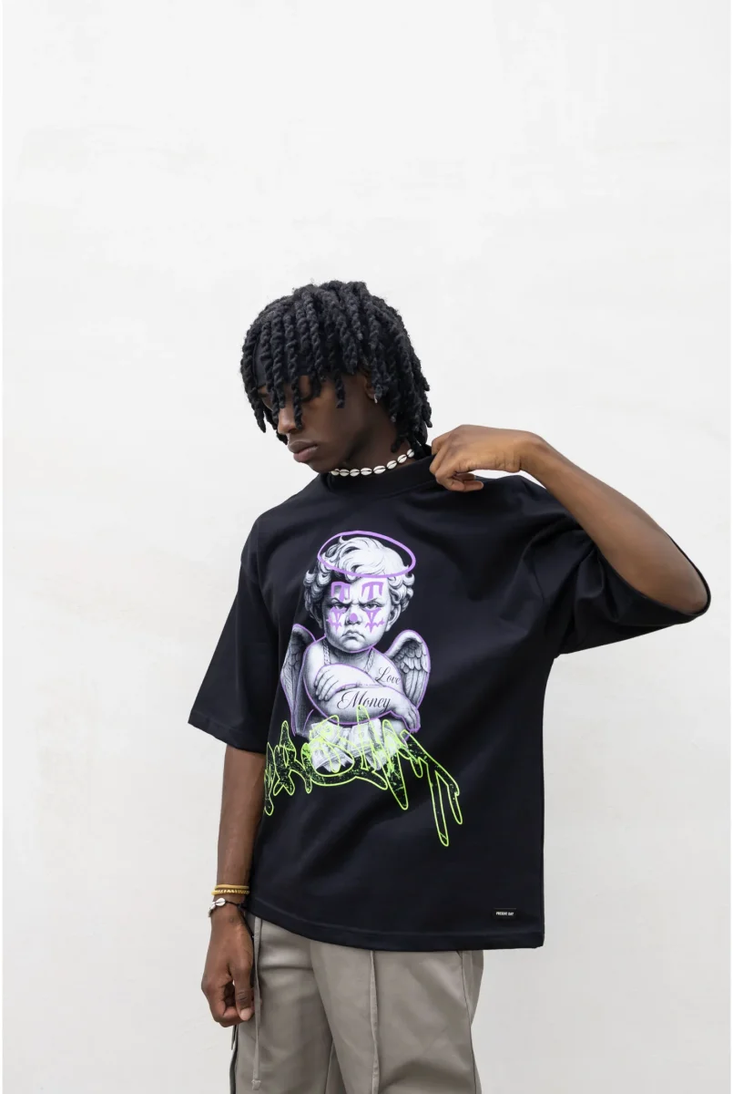 T-shirt PRESENT DAY Angel tattoo - immagine 3