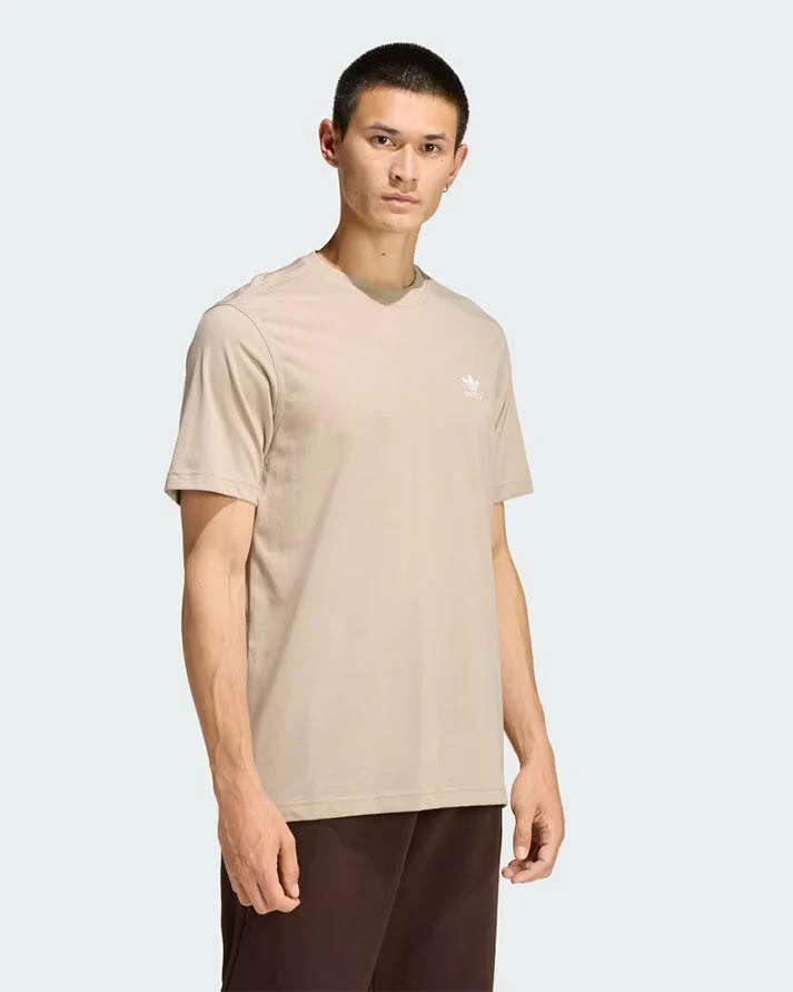 adidas trefoil ess tee beige