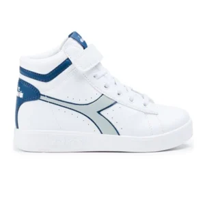diadora game p high ps baby bianco blu