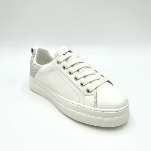 Rucoline Sneakers donna GB539 - White and glitter silver