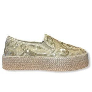 Espadrillas Pregunta paillettes - oro