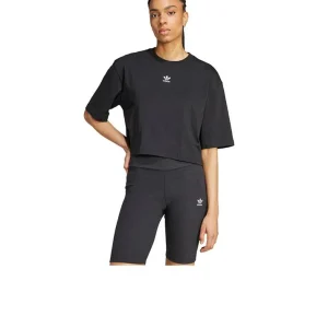 adidas   ess crop tee   black