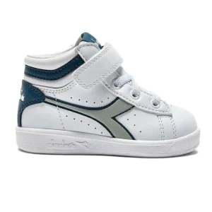 diadora game p high td kids bianco blu