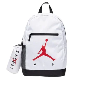 Jordan School backpack white black red
