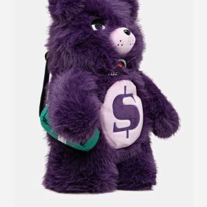 SPRAYGROUND FUR CRAY PURP MONEYBEAR BACKPACK