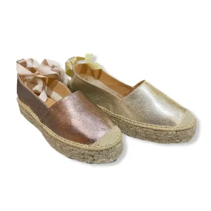 Espadrillas Formentera Eclat laccio - Rosa e oro