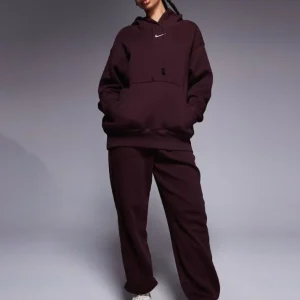 Nike Tuta Completa Donna Felpata Marrone