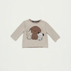 Tshirt Aventiquattrore a manica lunga con stampa cagnolini