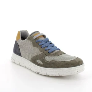 Igi&co Sneakers uomo tela e pelle scamosciata - verde (memory foam)