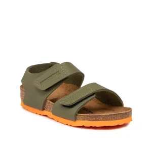 Birkenstock kids Paw logo BS Desert Soil Moss Green/orange
