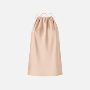 Top in satin con scollo all'americana