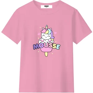 Tshirt Mousse unicorno e gelato