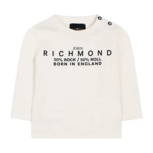 Tshirt Richmond girocollo bianca con scritta sul davanti