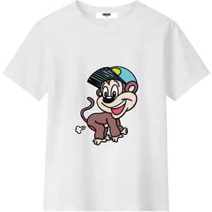 Tshirt Mousse con stampa scimmia