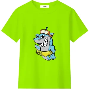 Tshirt Mousse con stampa squalo