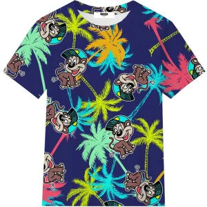 Tshirt Mousse con fantasia scimmia