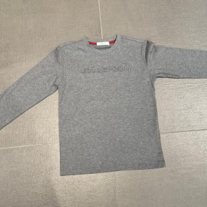 Tshirt Jeckerson grigia con logo tono su tono sul davanti