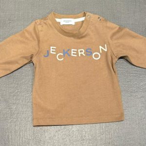 Tshirt Jeckerson color cammello con scritta sul davanti