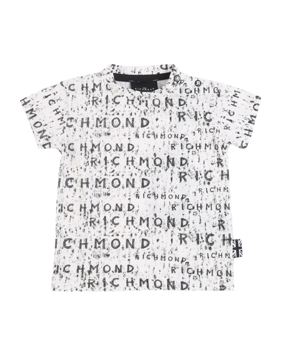 Tshirt Richmond a mezza manica con scritte nere - immagine 2