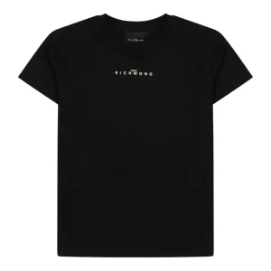 Tshirt Richmond nera con piccola scritta sul davanti